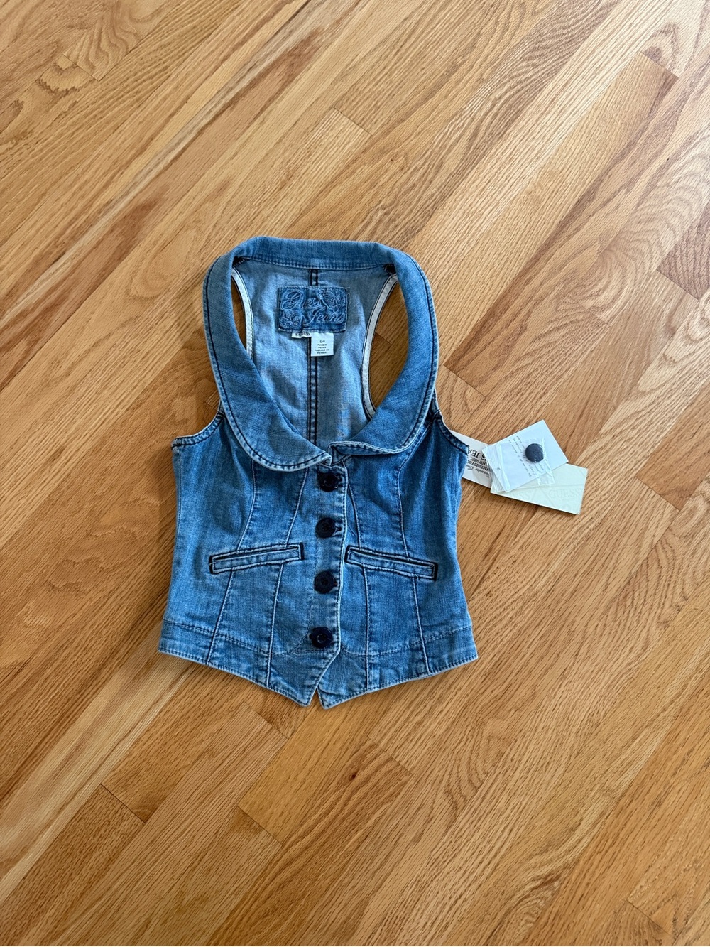 Vintage guess denim vest